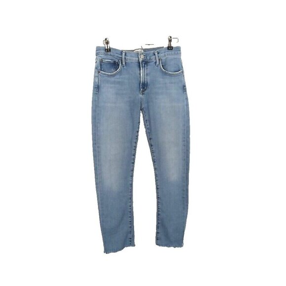 Agolde Jeans Women's Size 27 Blue Toni Mid Rise Skinny Straight Fray - Picture 1 of 13